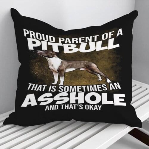 American Pitbull Terrier Throw Pillows Cushion Cover On Sofa Home Decor 45*45cm 40*40cm Gift Pillowcase Cojines Dropshipping