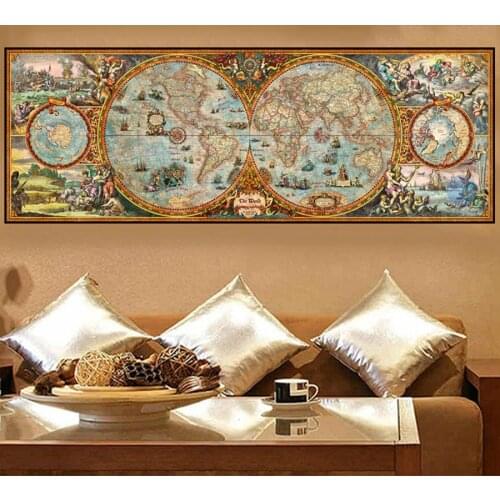 Large Diy Diamond Painting World Map Section Diamond Embroidery Sale 5D Full Resin Square Round Diamonds Mosaic Art Home Decor