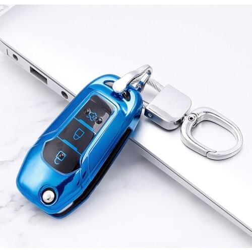 For Ford Fusion Fiesta Escort Mondeo Everest Ranger S-Max Kuga 2 Soft TPU Car Key Case Bag Cover Keychain Accessories