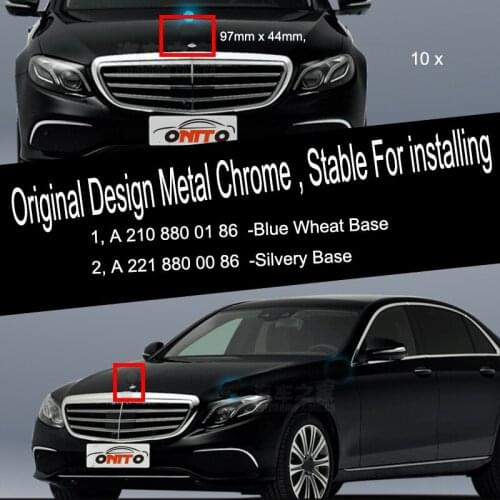 10Pcs Car Head Hood Emblem Auto Front Bonnet Label Logo For C180 C200 E260L E280 E300 S320 S400 W210 W220 W221