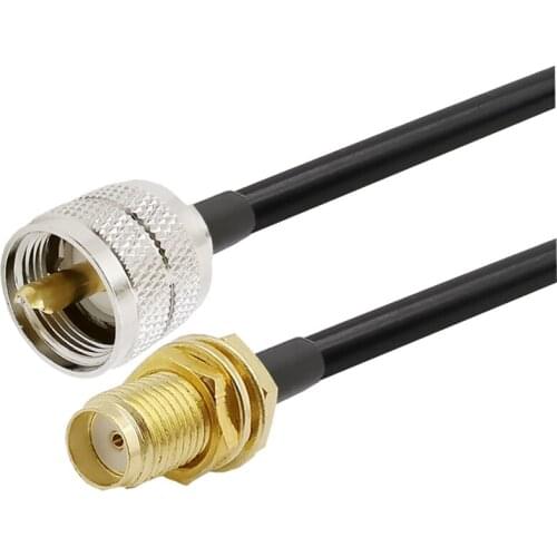 SMA Female to UHF SO239 Male Cable 0.5-9M RG58 Coaxial Extension Cord Cable Connector