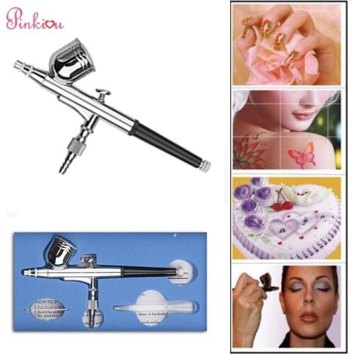 Dual Action Airbrush Kit 0.3mm Needle Air Brush Make up For Face Paint Airbrush Nail Art Aerograph Temporary Tattooing Pen