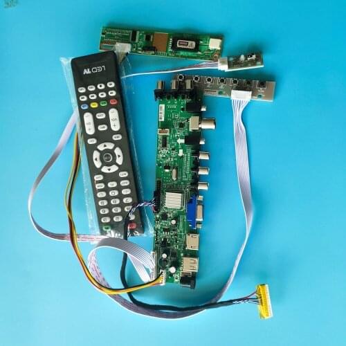 Kit For LP154WX4-TLC4/LP154WX4-TLC5 1 CCFL LCD 30pin 1280X800 TV VGA USB remote Digital HDMI Panel Controller board DVB-T2 DVB-T