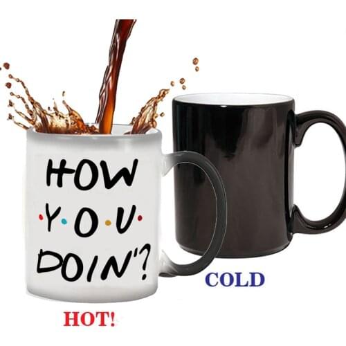 Friends tv show Color Changing coffee mug Heat-sensitive Reactive ceramic mugs friends gift 11oz tea milk cup