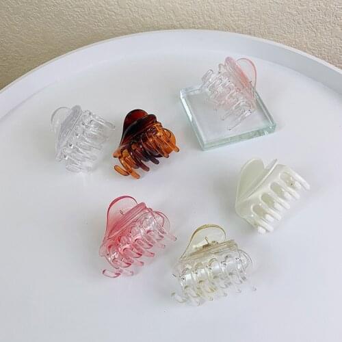 Solid Color Acrylic Barrette Hair Styling Tool Transparent Claws Simple Elegant Hair Accessories Vintage Fashion Hair Hair Clip