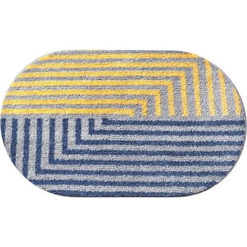 Oval Bath Rugs Mat for Bathroom, Ultra Soft Water Absorbent Non-Slip Bathmat, Bath Carpet for Bathtub Shower Bath Room