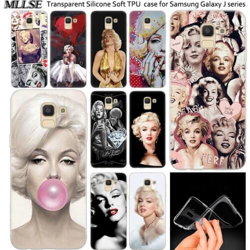 Sexy Marilyn Monroe Soft Silicone Case For Samsung Galaxy J2Pro J4 J6 J8 2018 J3 J5 J7 2016 2017EU Prime CORE Plus Fashion Cover
