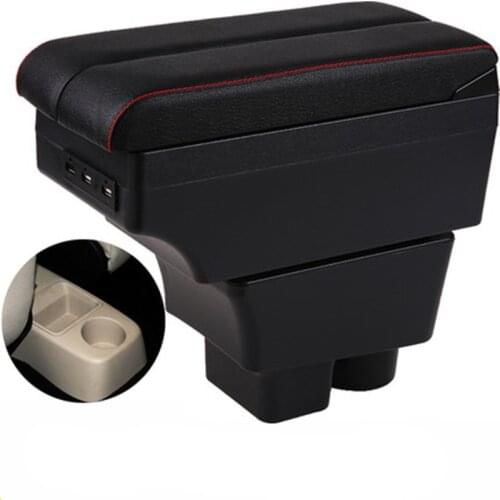 For Skoda Fabia Armrest Box 2008-2014 central Store content box with USB interface