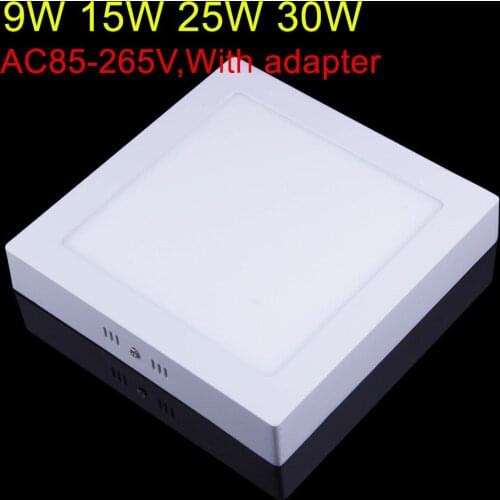 9w 15w 25w 30w Ceiling Surface Mounted led Downlight Square Panel light Ultra thin Ceiling Lamp Kitchen Room light Dimmable