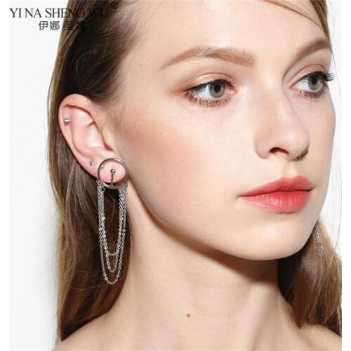 Simple Earrings Irregular Long Chain Tassels Earrings For Women Fashion Chain Ear Ring Creative Retro Ear Jewelry Accessories