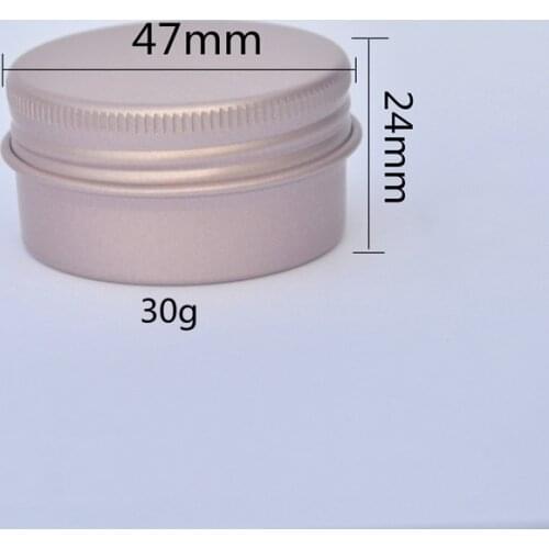 20/50/100/200pcs 30g Rose Gold Empty Aluminum Metal Containers Liquid Makeup Cream Cans Jars for Women