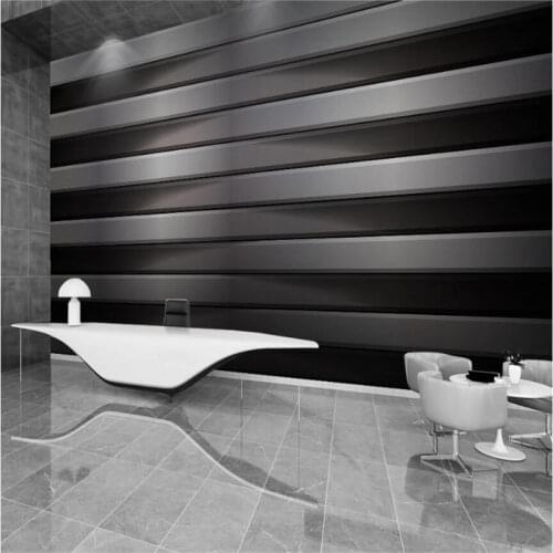 Modern Technology Sense Industrial Wind 3D Geometric Rectangular Gray Background Mural Wallpaper for Living Room Walls 3D