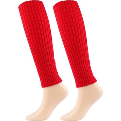 Anti-slip 1 Pair Universal Knitted Warm Thigh High Footless Socks Anti-shedding Thigh Leg Warmers Indeformable for Party