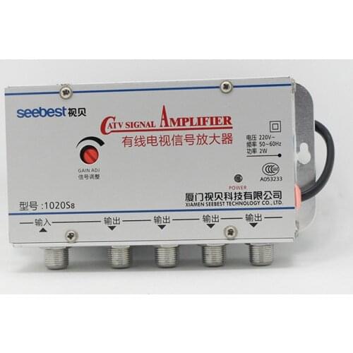 1 In 4 Out CATV Cable TV Antenna Signal antena tv Digital interior outdoor exterior Splitter Amplifier full hd 30DB 50-60MHz 220