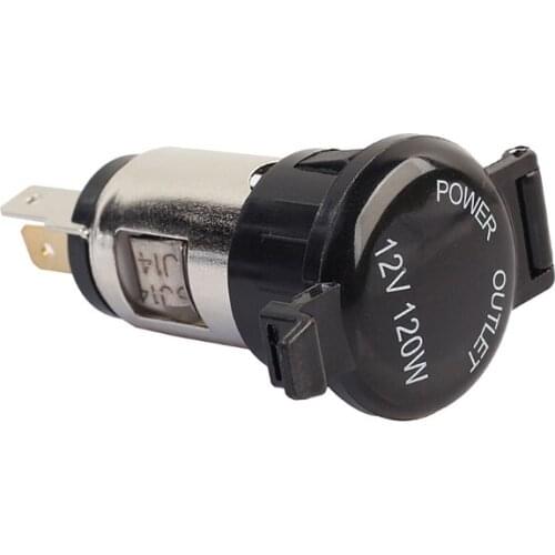 12V 120W Universal Car Boat Tractor Cigarette Lighter Power Socket Outlet Plug