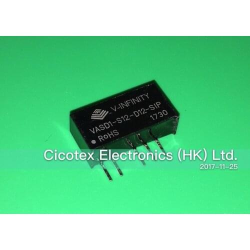 5pcs/lot VASD1-S12-D12-SIP SIP6 DIP6 CONVERTER DC/DC +/-12V OUT 1W VASD1S12D12SIP VASD1S12D12