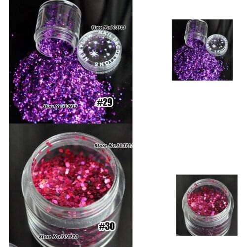 Acrylic sparkling sequins glitter nail tips design tool decorative multicolor selection N29-N30
