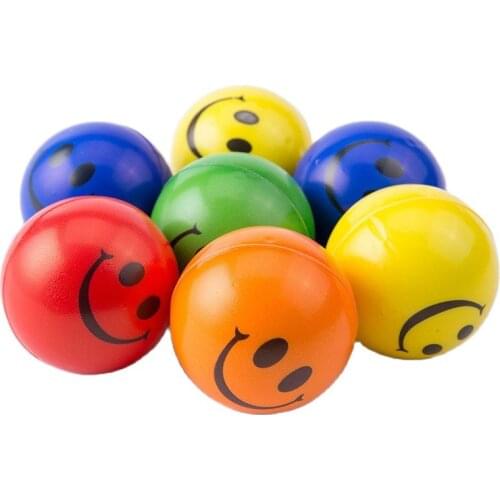 Antistress Ball Face Squeeze Stress Emotional Exercise Stress Pu Foam Balls Funny Toys for Children 6pcs 6.3cm Orange,Red,Yellow