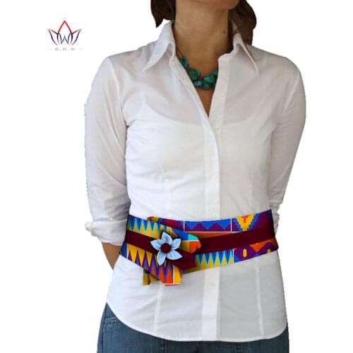 BRW 2020 African Print Obi Ankara Green Yellow Peplum Belt Button Skirts For Women Gift Handmade Statement Belt Accessory WYb261