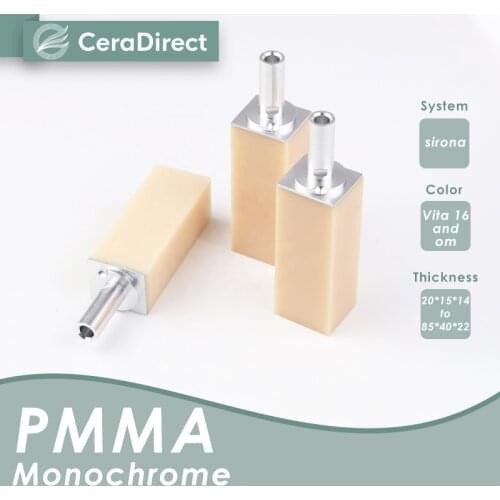 Ceradirect Monochrome PMMA Block Sirona system-maxi L ( 85/40) (2 pieces)——for dental lab CAD/CAM