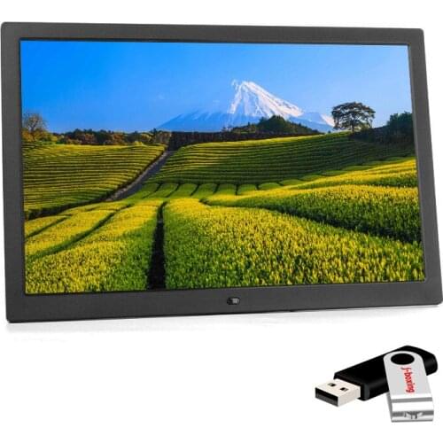 J-boxing Digital 15.6'' Photo Frame Built-in Clock and Calendar with 32gb usb Memory LED Panel Share Moments Instantly 1920x1080