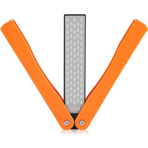 400/600# Grit High Grade Diamond Knife Sharpener Folding Plastic Shell Protects Double-sided Sharpening Stone