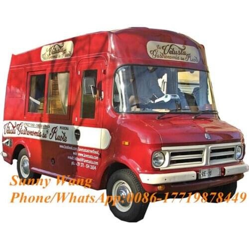 Electric Food Truck Food Selling Retro Snack Carts Traction Towing Dining Car Food Trailer Retro Street Kiosk