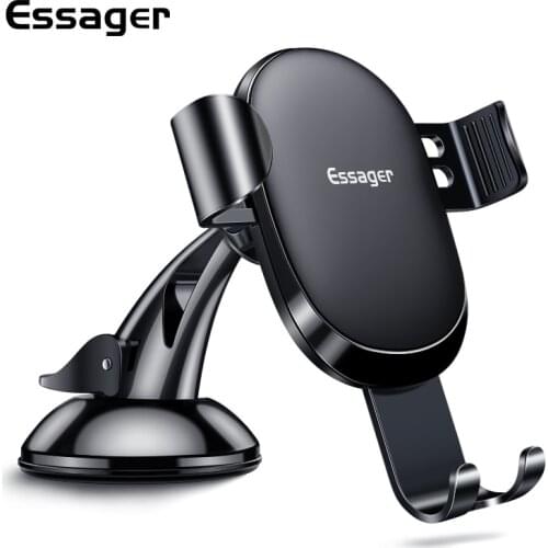 Essager Sucker Gravity Car Phone Holder For iPhone Universal Mount Holder For Phone in Car Cell Mobile Phone Holder GPS Stand