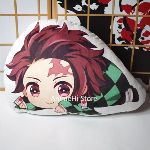 Kamado Tanjiro Agatsuma Zenitsu Tomioka Giyuu Inosuke Cospaly Toy Kimetsu No Yaiba Kamado Nezuko Plush Doll Double Sided Pillow