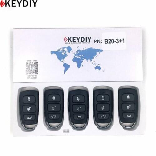 KEYDIY 5pcs KD900 B Series Remote B20-3 B20-3plus1 Car Key for KD MINI URG200 KD-X2 Key Programmer