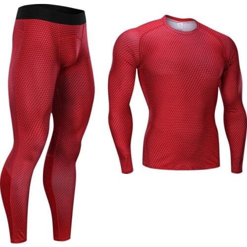 2019 rashguard MMA compression clothing suit Tops & Tees base layer leggings men thermal underwear Bodybuilding crossfit T-Shirt