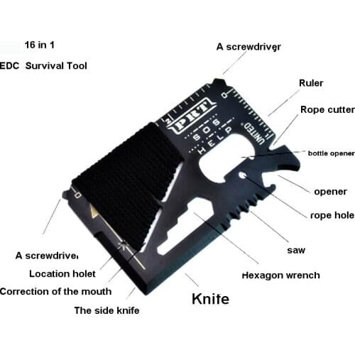 Multi Tools 16-in-One Multifunctional Card Knife for Outdoor Camping Hunting EDC Survival Tools