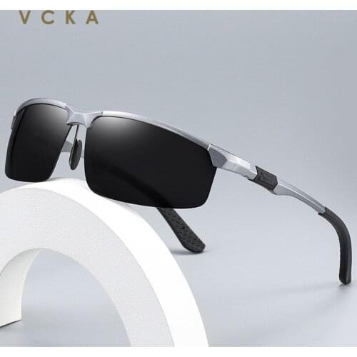 VCKA Men Polarized Sunglasses Aluminum Magnesium Sun Glasses Driving Glasses Classic UV400 Sun glasses Oculos masculino Male