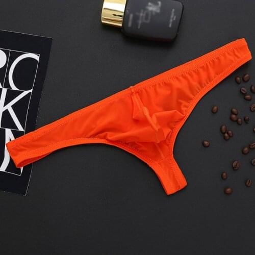 Men Sexy Low Waist Thongs Briefs Seamless G-string Thong Men Underwear Male Solid Color Exotic Apparel For Men