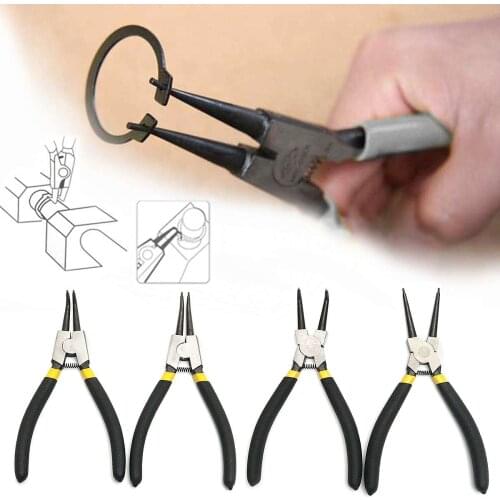 Portable 7-inch snap ring pliers pliers set circlip combination fixed clamp tool DIY beads jewelry making tools