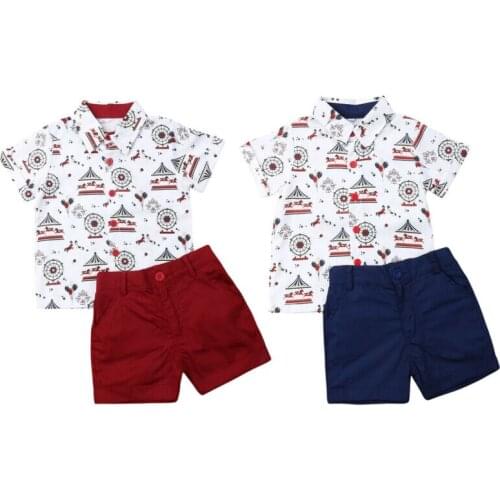 Christmas Toddler Kids Baby Boy Gentleman Clothes Shirt Tops Shorts Pants Formal Outfit New Fashion Kids Boys Clothes