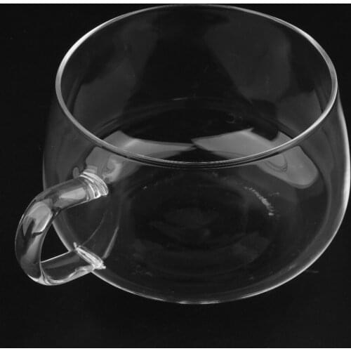 Handcraft Borosilicate Glass Cup Round Double Wall Clear Heat-resistant Handmade Cup With Handle