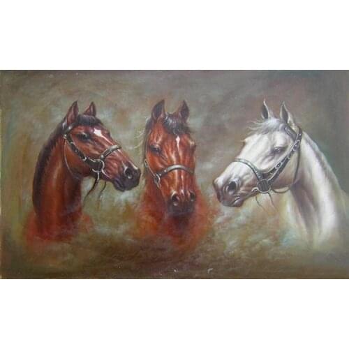 Handpainted High Quality Beautiful Horse Oil Painting On Canvas Handmade Abstract Animal Horses Paintings For Wall Decoration