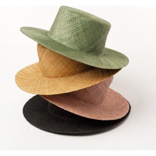 Woman 2010 spring and summer new fashion simple lightweight natural grass flat hat outdoor travel sun protection sun hat