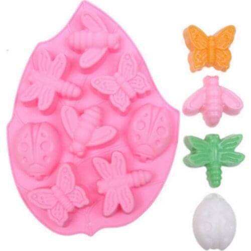 8 Different Shapes DIY Handmade Silicone Soap Mold Chocolate Biscuit Fondant Cake Creative Multifunction Handmade Soap Mould