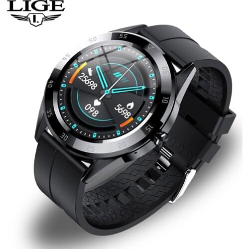 LIGE Bluetooth Phone Smart Watch Men Waterproof Sports Fitness Watch Health Tracker Weather Display 2020 New smartwatch Woman