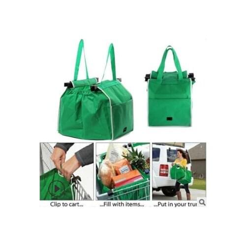 1pcs Supermarket Thicken Shopping Cart Bags Eco-Friendly Foldable Reusable Shop Handbag Portable Grocery Store Trolley Totes
