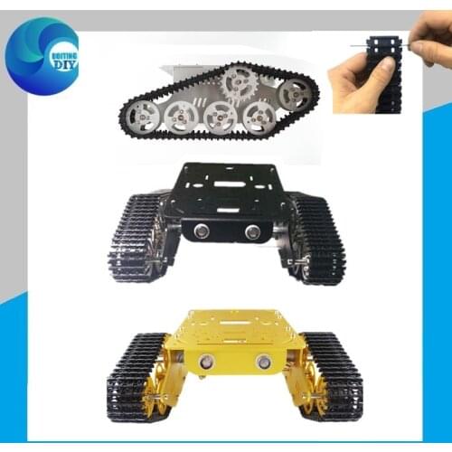 T300 Aluminum Alloy Metal Robot Tracked Tank Chassis Track Caterpillar Car Frame Platform Crawler Pedrail DIY RC Toy UNO