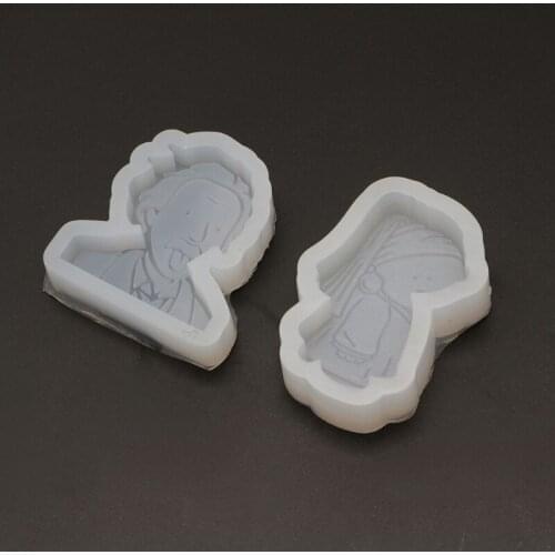 U90E Character Coloring Crystal Epoxy Resin Mold Aromatherapy Plaster Casting Silicone Mould DIY Crafts Ornaments Decorations