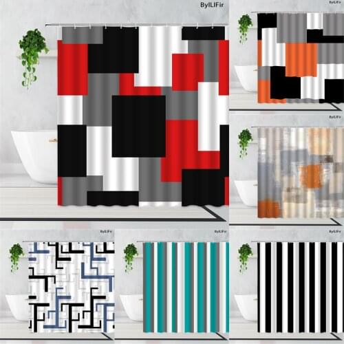 Mermaid Scale Shower Curtain Geometric Pattern Bathroom Decor Multi Color Fish Squama Hanging Cloth Waterproof Bath Curtains Set