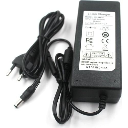 Output 54.6V2A 54.6V 2A Electric Bike Lithium Battery Charger for 48V Li-ion Lithium Battery Pack 5.5*2.1MM Plug 48V2A Charger