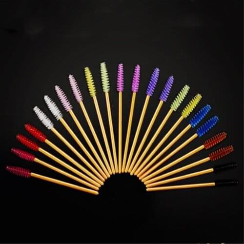 49 Models Eyebrow Make Up Brush Synthetic Fiber Disposable Eyelash Brush Mascara Applicator Golden Pink Rose Red Mascara Brush