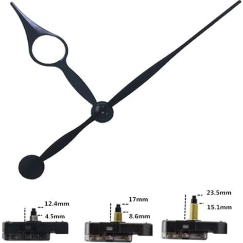 50sets/lot DHL 6 Size standard Precision shaft Silent Wall Clock Movement DIY Wall Clock Quartz Clock Mechanism with metal hands