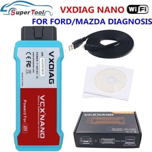 VXDIAG VCX NANO For Ford USB/WIFI OBD2 Auto Car Diagnostic Tool 2 In 1 For Mazda IDS V112 V115 OBDII Scanner PCM,ABS PK FVDI J25