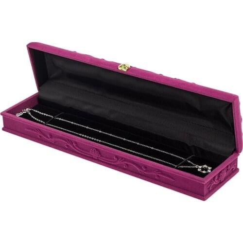 Bump Rose Print Velvet Necklace Ring Bracelet Storage Case Red Valentines Day Wedding Gift Jewelry Packaging